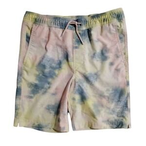 Blue Crown Mens Tie Dye Swim Trunks Shorts XL Pink Yellow Blue‎ Elastic Waist